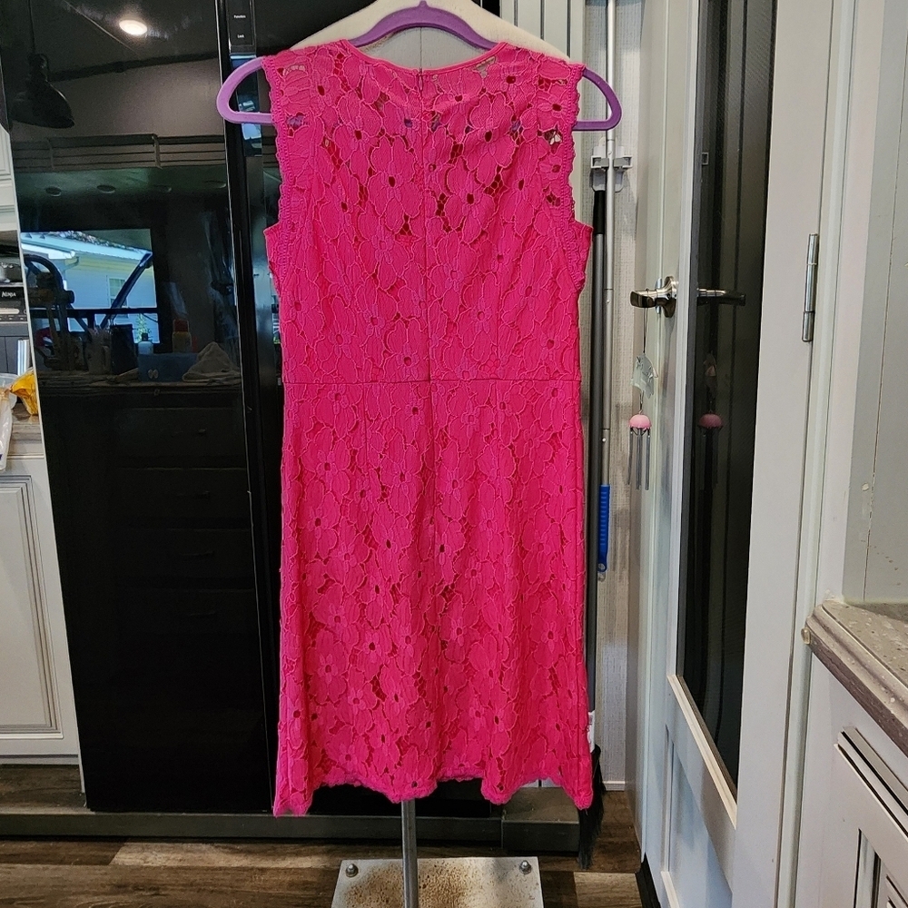 EST 1962 Elegant Pink Floral Lace Dress - Picture 4 of 8